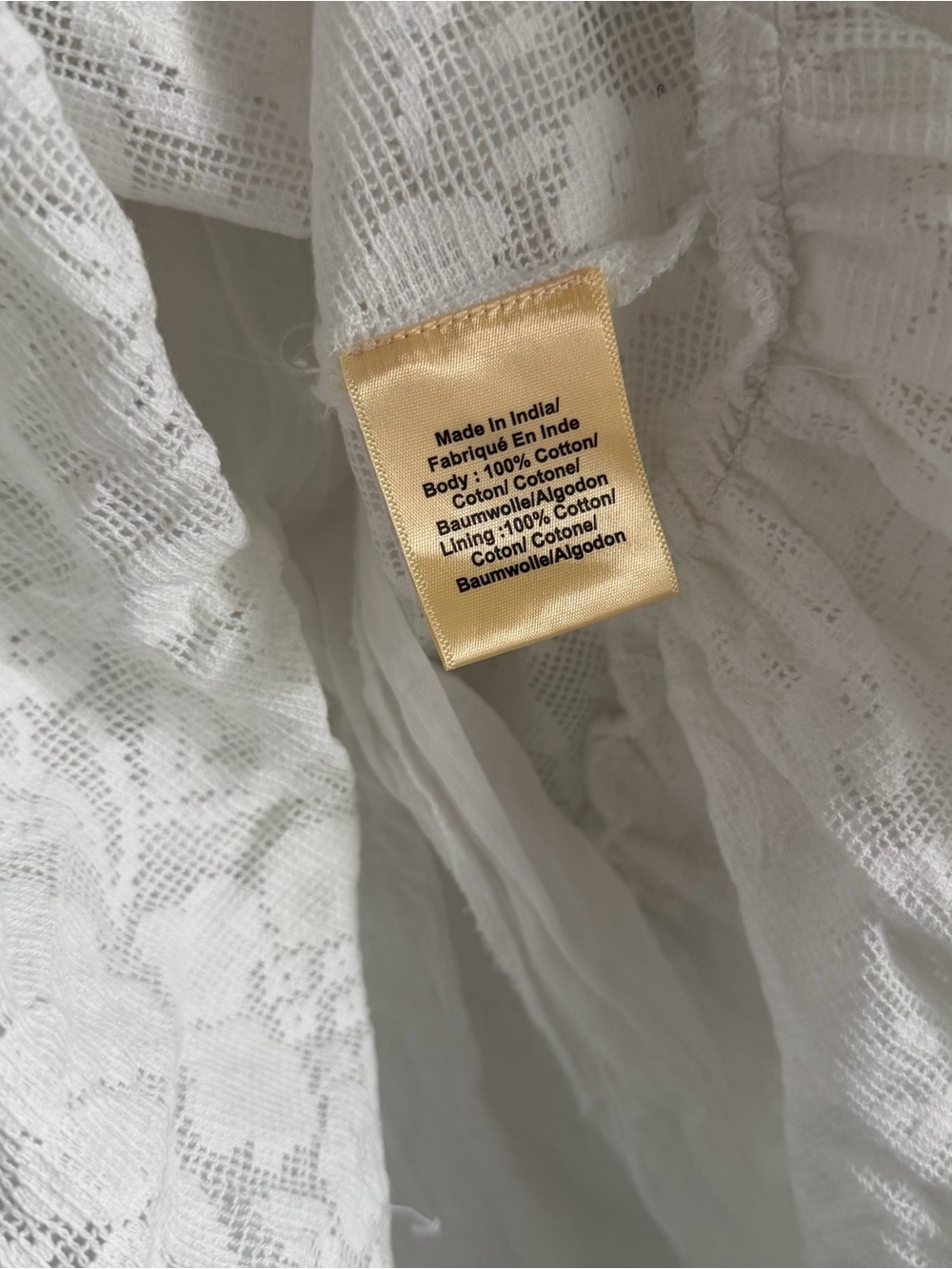 Anthropologie Porridge Embroidered Lace Babydoll Dress White Flowy Feminine - Picture 13 of 13